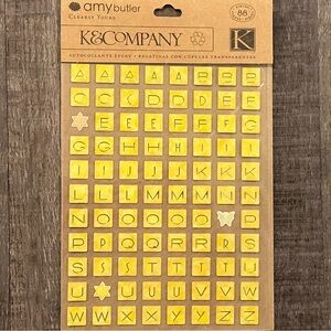 💞 New Yellow Lotus Alphabet Letter Scrapbook Stickers